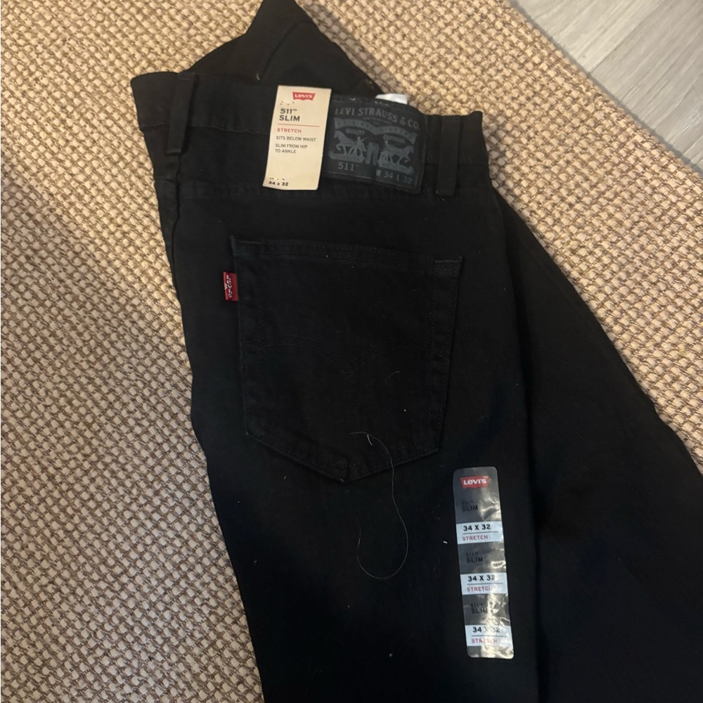 Levi slim fit black jeans